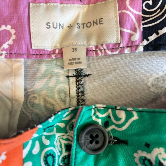 SUN & STONE BANDANA PATCHWORK PANTS - Picture 6 of 9